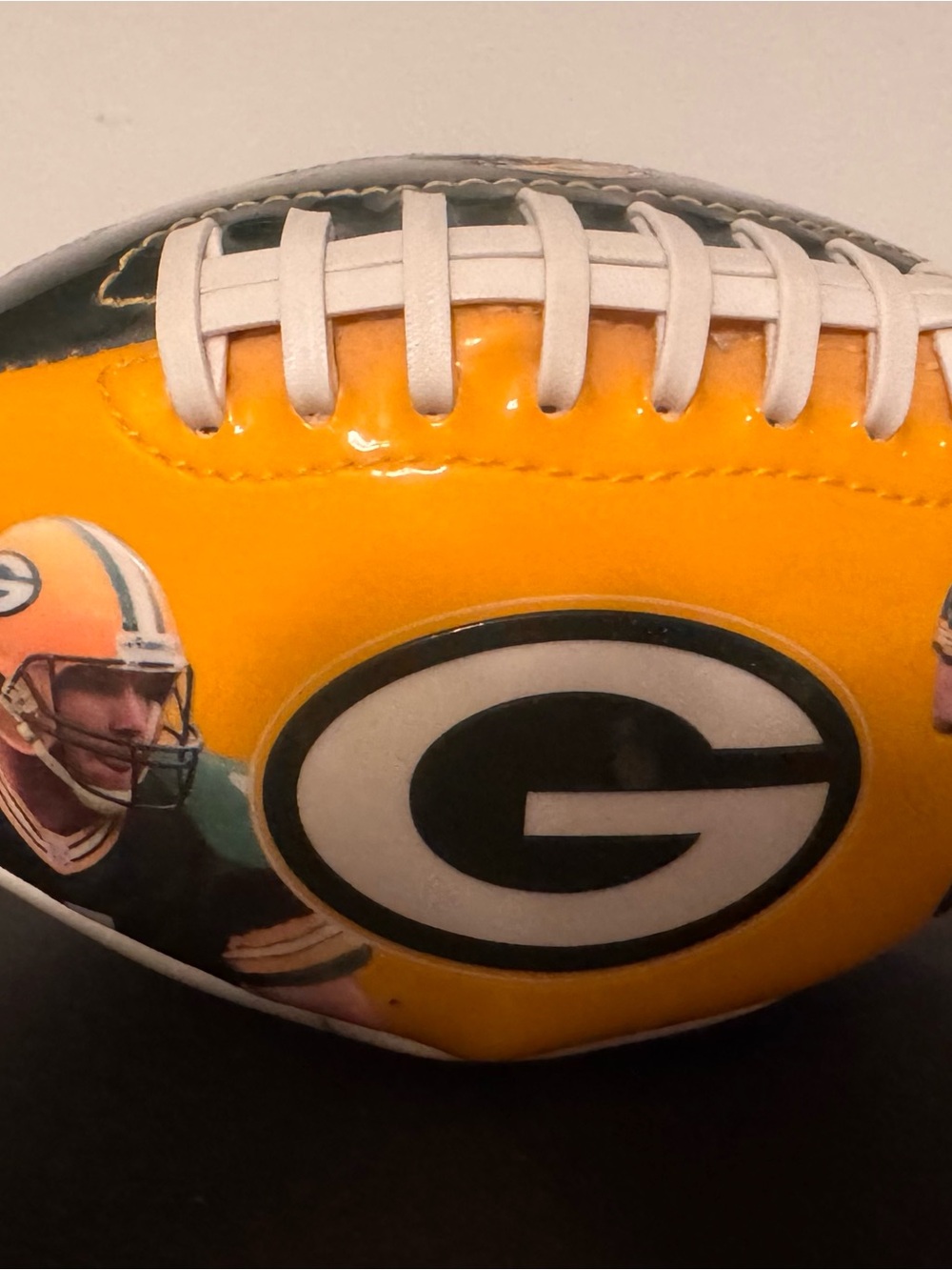 Vintage Commemorative Brett Favre Green Bay Packers Mini Football